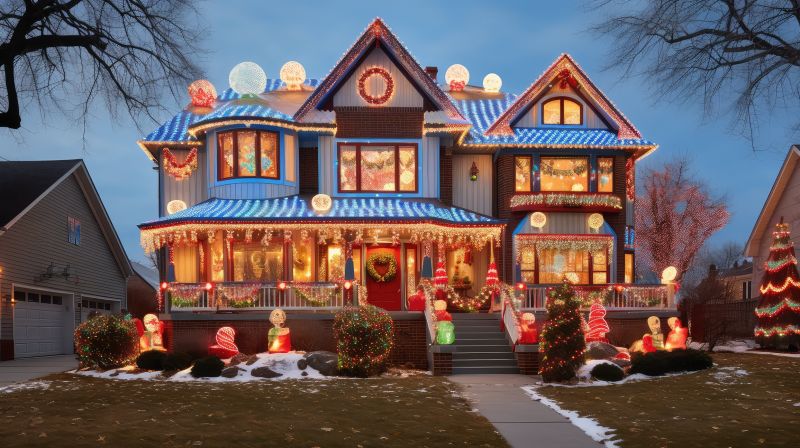 Christmas Lights Hanging in Kansas City, MO