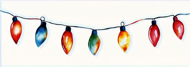 Holiday Lights Hanging in Roswell, GA