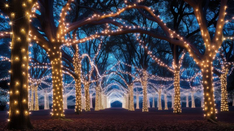 Christmas Lights Hanging in Roswell, GA